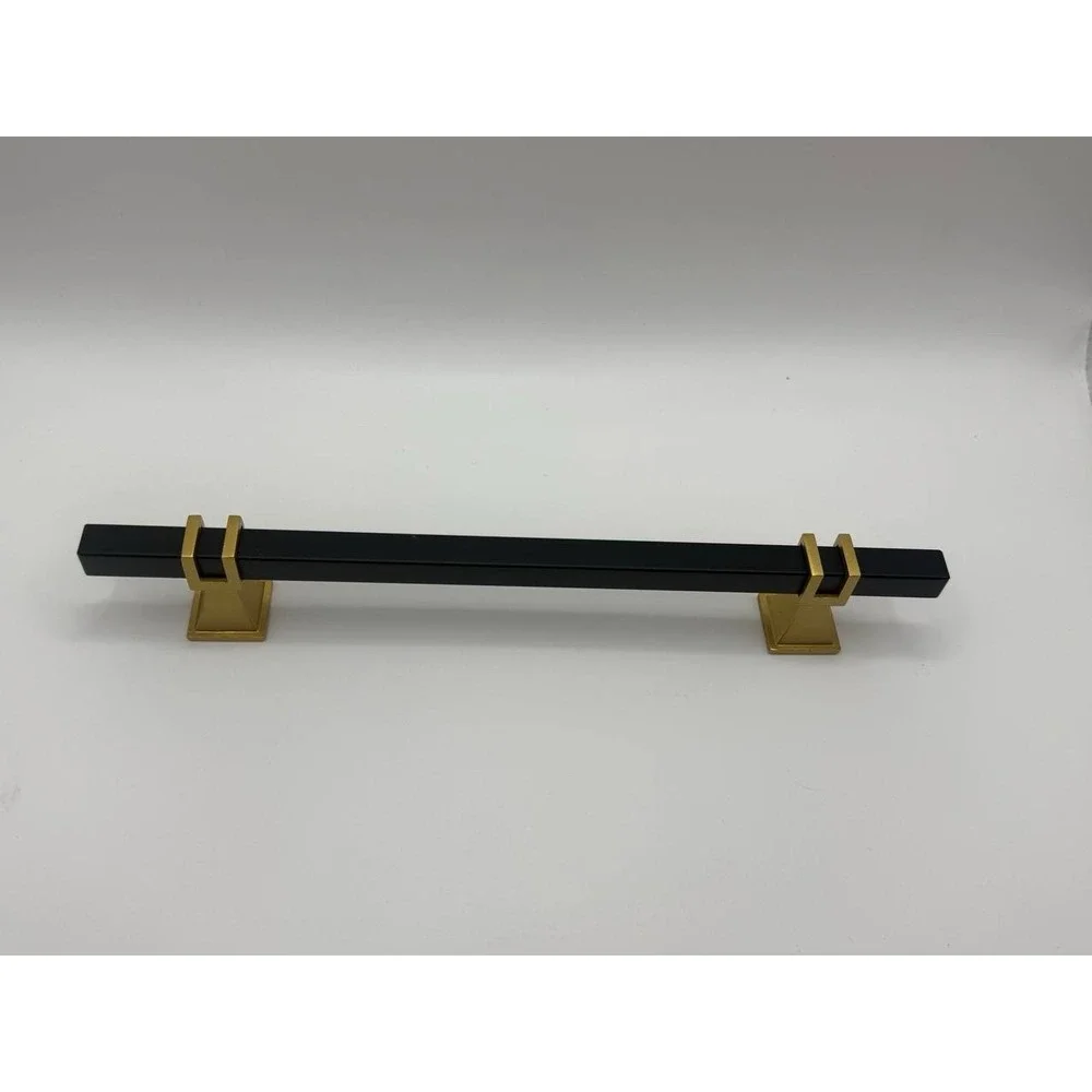 10 Pack Black and Gold Cabinet Pulls Matte Black Drawer Pulls Black-NEW A12